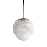 Подвесной светильник из белого алебастра Cryptocrystalline Stone варинант исполнения - 5 | Loft Concept в Воронеже