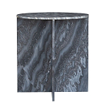 Столик кофейный с столешницей из черного мрамора Compact Black Marble Table варинант исполнения - 3 | Loft Concept в Воронеже