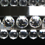 Люстра с тремя кольцами цвета хром и прозрачными хрустальными шарами по периметру Sacramento Transparent Balls Chandelier варинант исполнения - 6 | Loft Concept в Воронеже