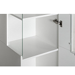 Шкаф-витрина белая с полками и стеклянной дверью Strict Lines варинант исполнения - 3 | Loft Concept в Воронеже