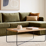 Журнальный стол с прямоугольной деревянной столешницей Urban Style Space варинант исполнения - 4 | Loft Concept в Воронеже