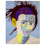 Картина с вышивкой Портрет wall panel People with the yellow ear 2 варинант исполнения - 3 | Loft Concept в Воронеже