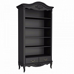 Стеллаж черный широкий из массива бука с 5-ю полками и 2-мя ящиками Black Provence варинант исполнения - 1 | Loft Concept в Воронеже