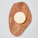 Бра с каменным основанием и плафоном из стекла в форме шара Shaw Marble Lighting варинант исполнения - 5 | Loft Concept в Воронеже