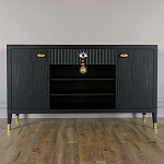Комод-буфет Elsa Dreams Black с открытыми полками   варинант исполнения - 6 | Loft Concept в Воронеже