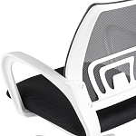 Офисное кресло с основанием из белого пластика Desk chairs Black варинант исполнения - 7 | Loft Concept в Воронеже