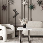 Кресло дизайнерское для лаунж зоны жемчужного цвета Pearl Lounge варинант исполнения - 3 | Loft Concept в Воронеже