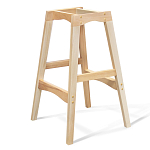 Барный стул со спинкой на 4-х деревянных ножках Голубой Велюр Ava Charm варинант исполнения - 3 | Loft Concept в Воронеже