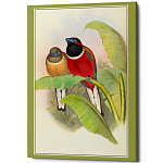 Постер на холсте с изображением птиц Blooming Birds Poster варинант исполнения - 6 | Loft Concept в Воронеже