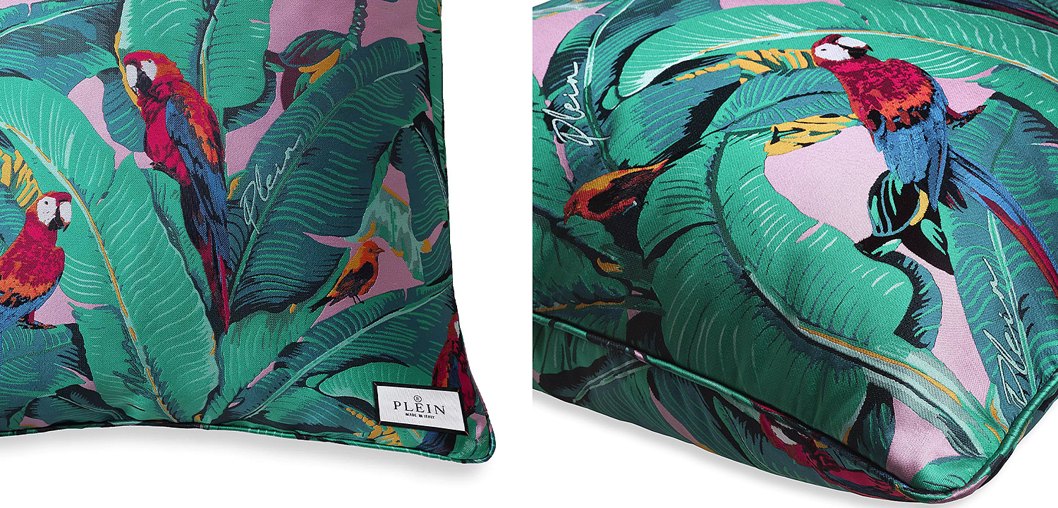 Подушка Philipp Plein Cushion Parrot 50 x 50 Подушка Philipp Plein Cushion Parrot 50 x 50 - Loft-Concept в Воронеже