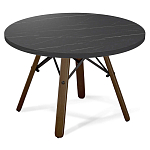 Стол журнальный c круглой столешницей на четырех коричневых ножках Charm Coffee Table варинант исполнения - 1 | Loft Concept в Воронеже