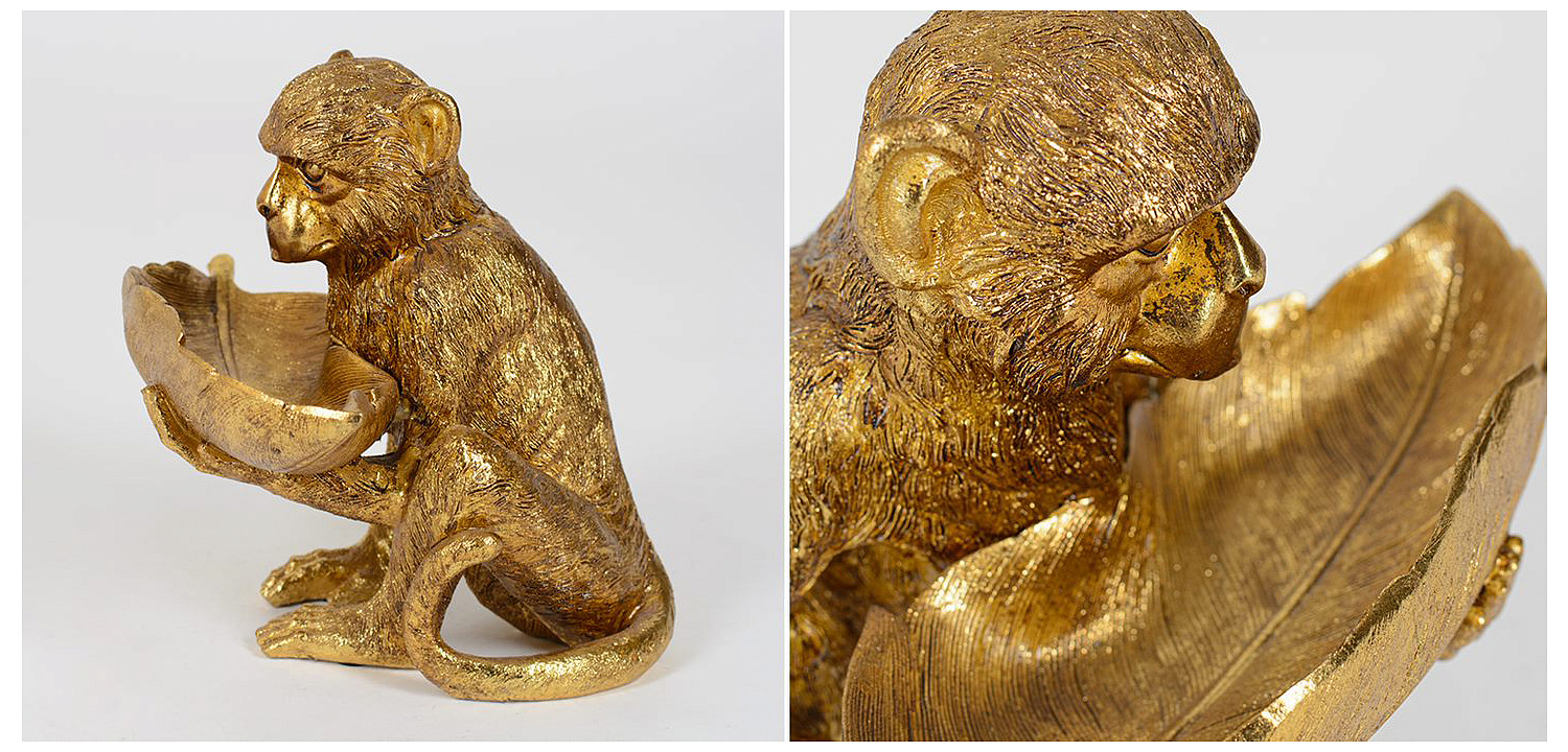 Статуэтка Golden Monkey with Leaf Статуэтка Golden Monkey with Leaf - Loft-Concept в Воронеже