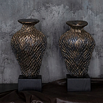 Вазы «Парные» на деревянных основаниях варинант исполнения - 1 | Loft Concept в Воронеже