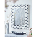 Прямоугольное зеркало с инкрустацией раковинами устриц Mother оf Pearl Facets варинант исполнения - 6 | Loft Concept в Воронеже