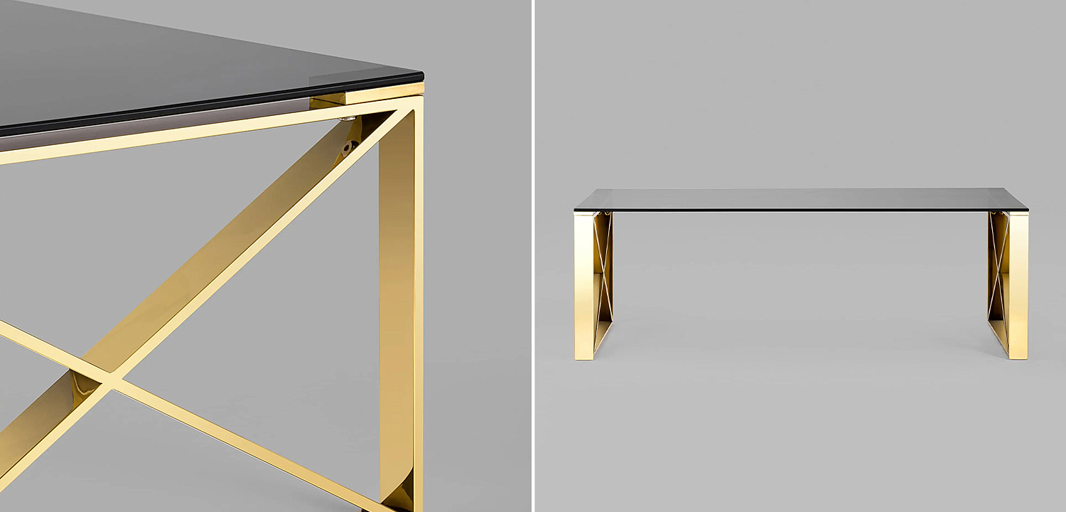 Столик кофейный Lannes Collection Gold Столик кофейный Lannes Collection Gold - Loft-Concept в Воронеже