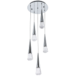 Люстра капли Acrylic Droplet Five Chrome Chandelier варинант исполнения - 1 | Loft Concept в Воронеже