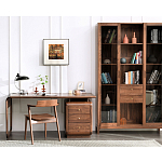 Стол рабочий округлой формы с 3-мя ящиками  Working Moonnut Table варинант исполнения - 1 | Loft Concept в Воронеже