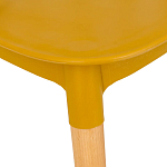 Пластиковый стул на ножках из массива бука Ferret Spiral Mustard варинант исполнения - 5 | Loft Concept в Воронеже