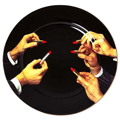 Тарелка Seletti Lipsticks Black