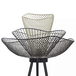 Торшер с трехъярусным плафоном из металлической сетки Metal Mesh Floor Lamp варинант исполнения - 5 | Loft Concept в Воронеже