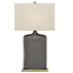 Настольная лампа керамическая с тканевым прямоугольным абажуром Flask варинант исполнения - 2 | Loft Concept в Воронеже