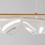 Люстра линейная с 3-мя белыми волнистыми плафонами Wave Line варинант исполнения - 9 | Loft Concept в Воронеже