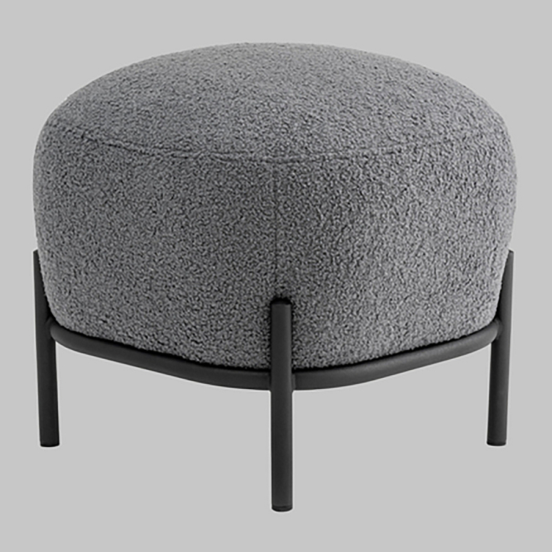 Пуф Стоун букле Fluffy темно-серый Серый Черный в Воронеже | Loft Concept 
