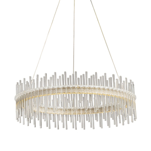 Люстра круглая с прозрачными стеклянными трубками 51 см Nembus