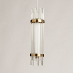Подвесной светильник с цилиндром из прозрачных стеклянных трубок Nembus варинант исполнения - 3 | Loft Concept в Воронеже