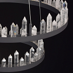 Люстра с двумя кольцами черного цвета с хрустальными элементами QUARTZ CRYSTAL варинант исполнения - 12 | Loft Concept в Воронеже