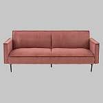 Диван современный вельветовый прямой Worcester Коралл варинант исполнения - 2 | Loft Concept в Воронеже