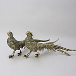Статуэтка бронзовая пара Фазаны золотые Bronze Birds варинант исполнения - 1 | Loft Concept в Воронеже