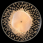 Бра с белым рельефным плафоном и стеклом с рисунком FLOW варинант исполнения - 1 | Loft Concept в Воронеже