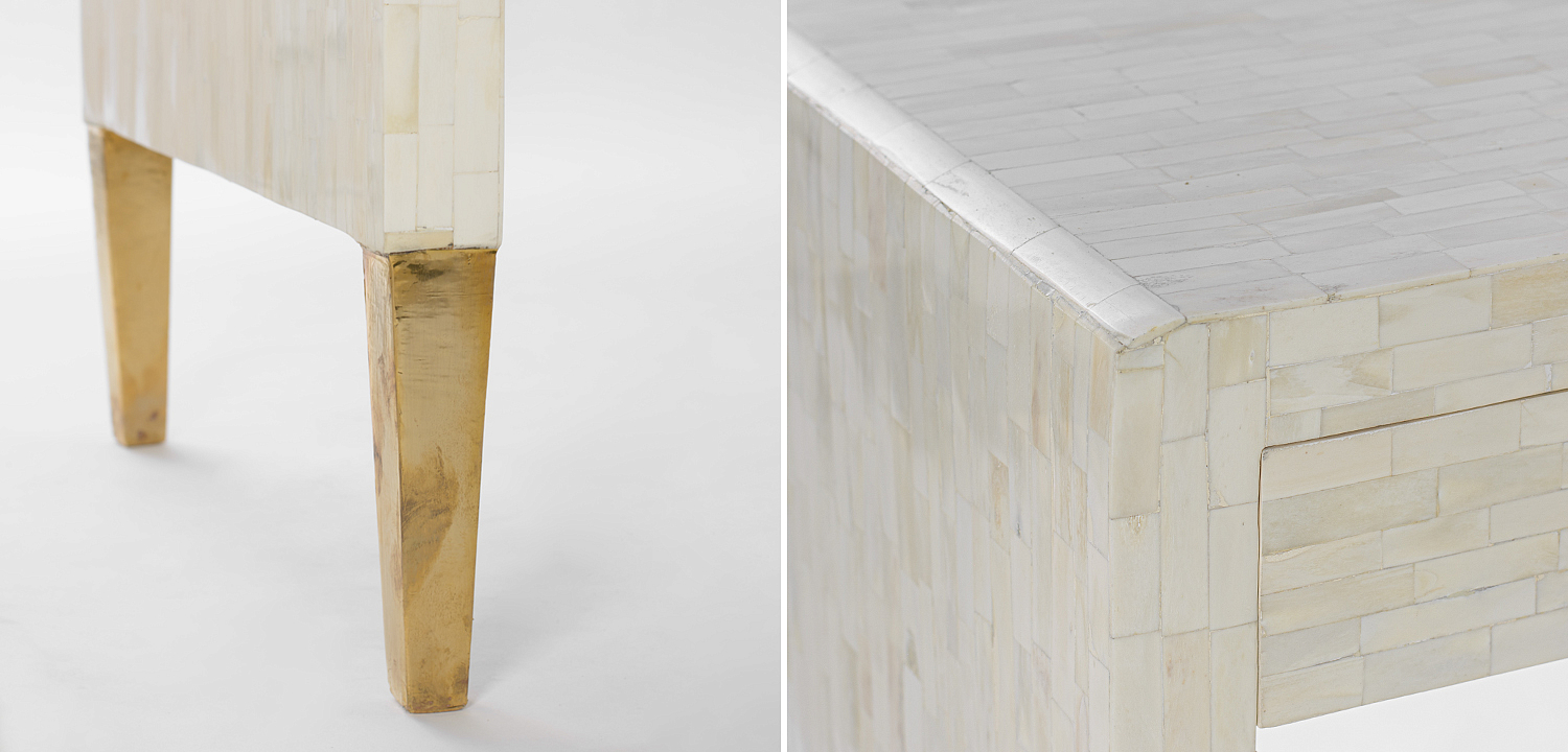 Рабочий стол Bone Inlay Two Drawer Table Рабочий стол Bone Inlay Two Drawer Table - Loft-Concept в Воронеже