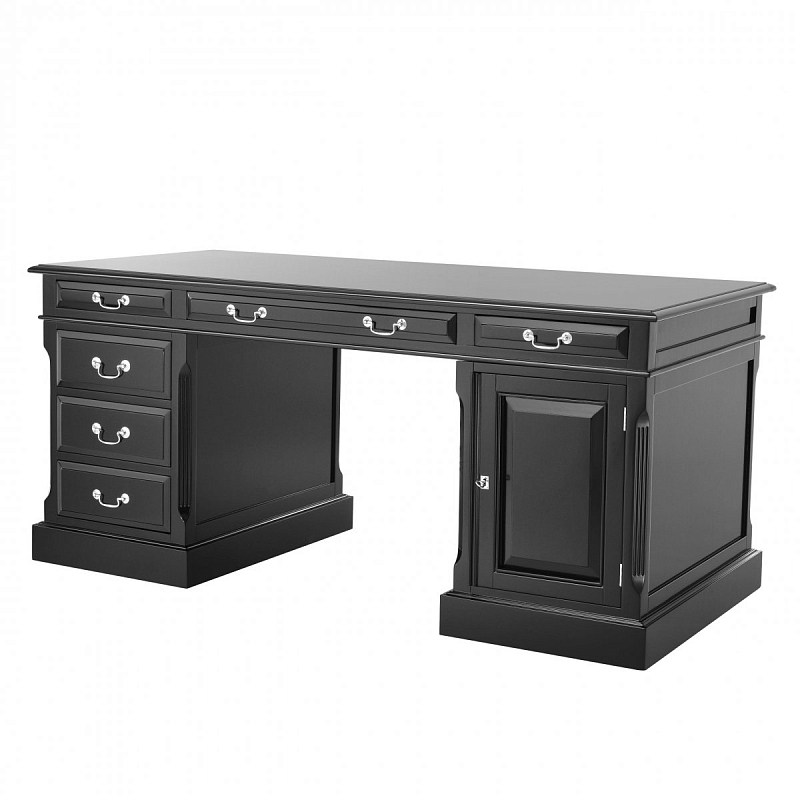 Рабочий стол Eichholtz Desk British Никель Черный в Воронеже | Loft Concept 