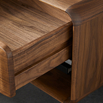 Прикроватная деревянная тумба с ящиком и нишей для хранения Moon Walnut Furniture варинант исполнения - 5 | Loft Concept в Воронеже