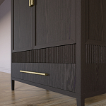 Шкаф платяной Primo с выдвижными ящиками шпон Темный орех варинант исполнения - 6 | Loft Concept в Воронеже