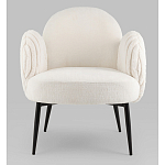 Полукресло Wave Stripes букле белый варинант исполнения - 4 | Loft Concept в Воронеже