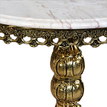 Стол круглый с мраморной столешницей Coffee De Bronze варинант исполнения - 1 | Loft Concept в Воронеже