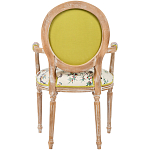 Полукресло из массива бука бежевое с изображением птиц и цветов Beige Green Chinoiserie Garden Chair варинант исполнения - 2 | Loft Concept в Воронеже