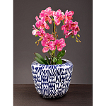 Кашпо с орнаментом в сочетании белого и синего цвета Artistic Flowerpot варинант исполнения - 4 | Loft Concept в Воронеже