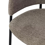 Стул полукруглый с каркасом из металла и мягким сиденьем и спинкой Soft Chenille варинант исполнения - 2 | Loft Concept в Воронеже