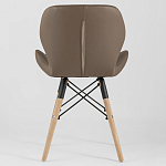 Стул с коричневым сиденьем из экокожи JEROEN варинант исполнения - 4 | Loft Concept в Воронеже