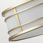 Подвесной светильник цвета латунь с белым матовым плафоном с геометрическим рисунком Feiss варинант исполнения - 6 | Loft Concept в Воронеже