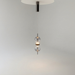 Подвесной светильник с плафоном из стекла с зеркальным градиентом Double Moon варинант исполнения - 4 | Loft Concept в Воронеже