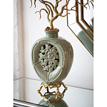 Ваза зеленая с бронзовыми ветвями и фарфоровыми рыбками Eden Garden варинант исполнения - 3 | Loft Concept в Воронеже