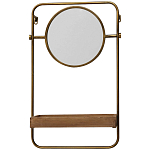 Настенное зеркало с полкой Roy Metal Mirror варинант исполнения - 1 | Loft Concept в Воронеже