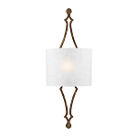 Бра с цилиндрическим тканевым абажуром белого цвета Feiss варинант исполнения - 1 | Loft Concept в Воронеже