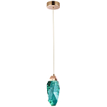 Подвесной светильник Soar Hanging Lamp Brass Emerald Изумрудный варинант исполнения - 2 | Loft Concept в Воронеже