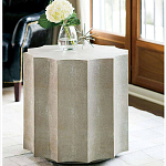 Приставной стол бежевый Stingray Skin Table кожа варинант исполнения - 2 | Loft Concept в Воронеже